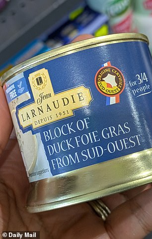 The local grocer stocks a range of French specialty foods, like tins of duck foie gras