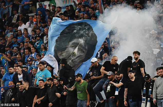 Diego Maradona's legendary status is still upheld in the stands and around the city