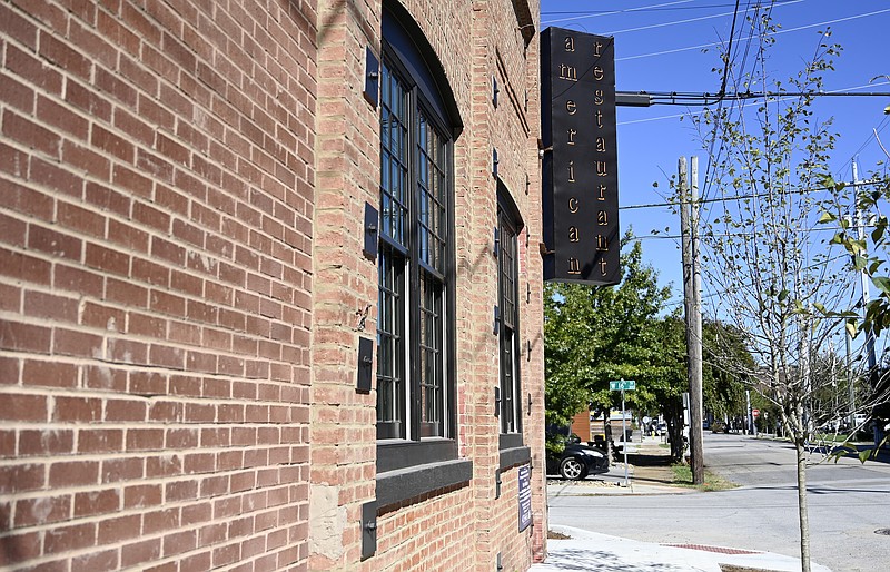 Staff photo by Abby White / The outside of 2nd American Restaurant is seen Wednesday, Oct. 16, 2024. Chef Daniel Lindley, a six-time James Beard Award nominee, has opened another restaurant in Chattanooga.