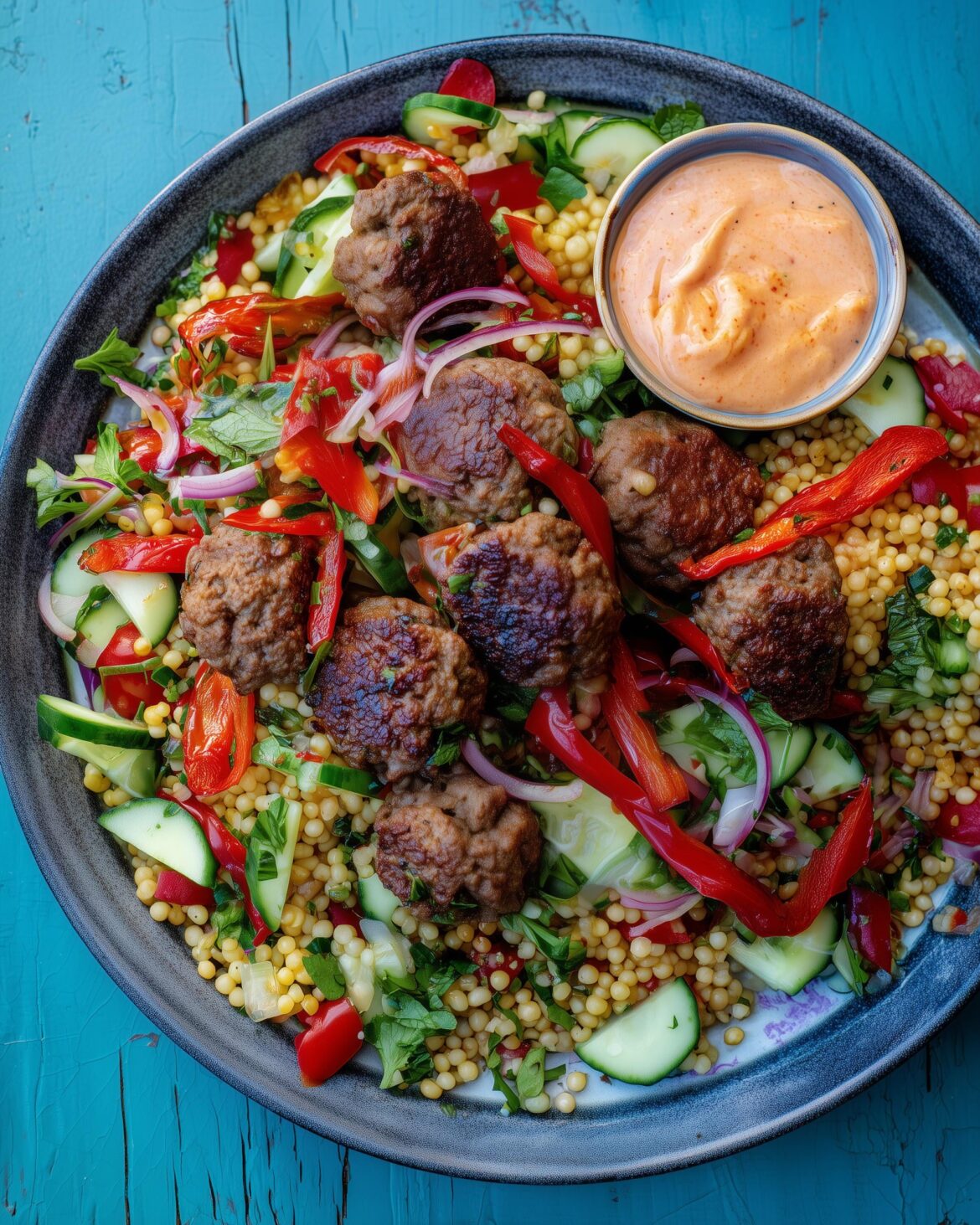 Vegan Kofta Couscous Salad