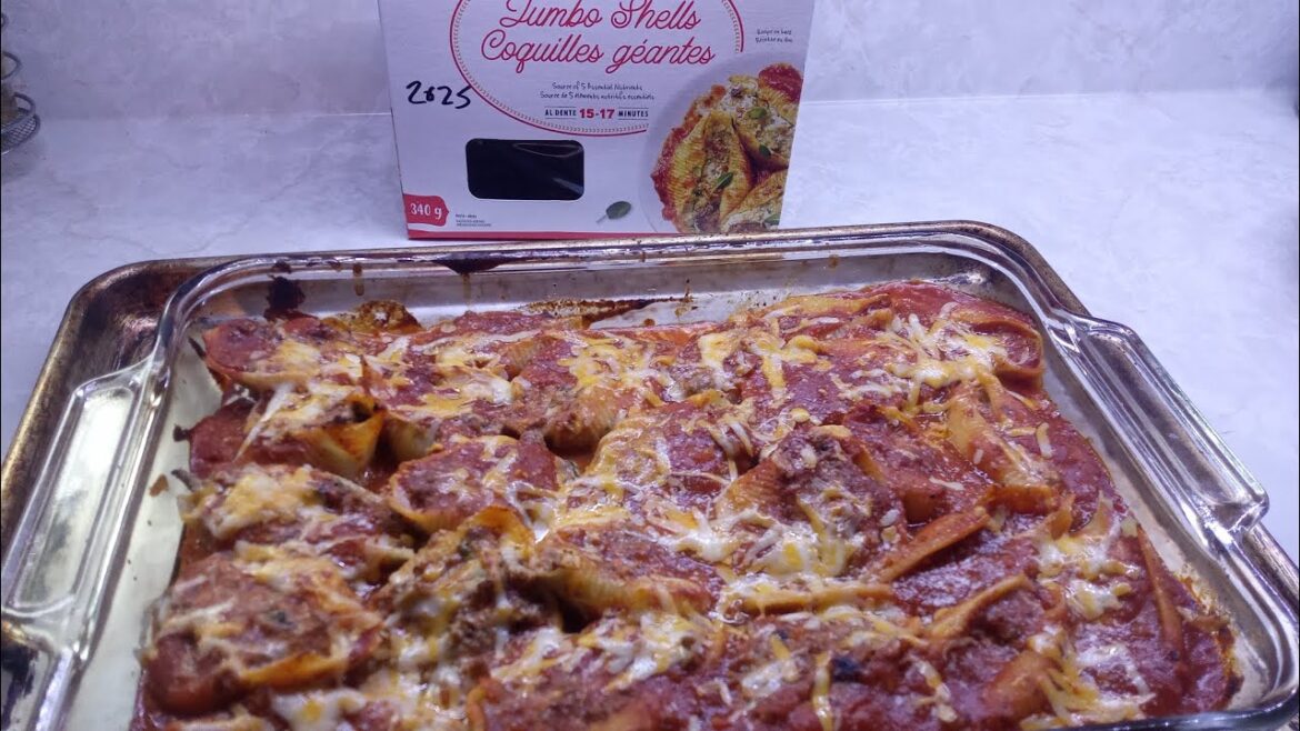 Jumbo Shells Stuffed  with Ricotta Beef & Black Garlic #recipe