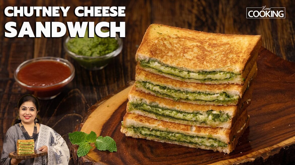 Chutney Cheese Sandwich | Chutney Sandwich | Street Style Green Chutney Sandwich | Cheese Sandwich