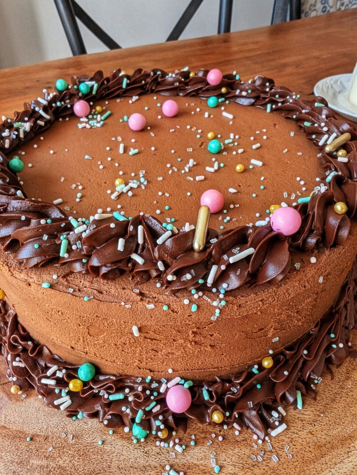 [Homemade] dark chocolate cake.