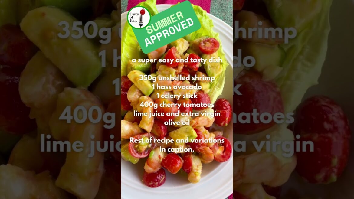 Shrimp, Avocado and Tomato Salad #easyrecipe #summerfood #healthyfood