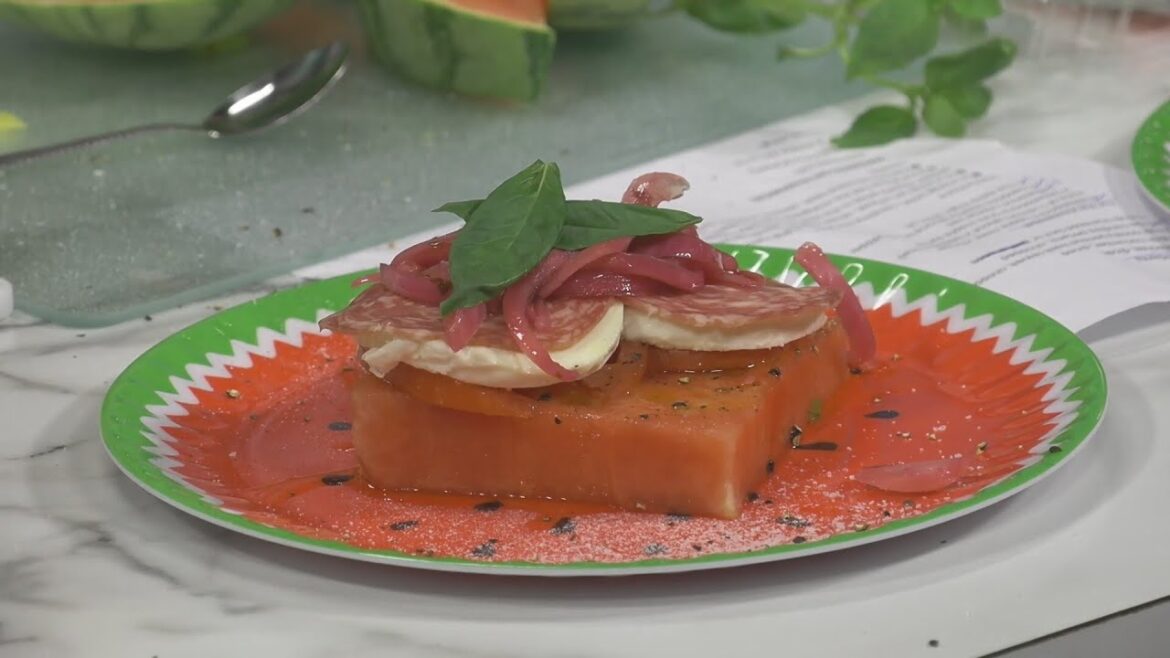 Dishin' It: Watermelon Sandwich with Peach & Cucumber Salad Part 3