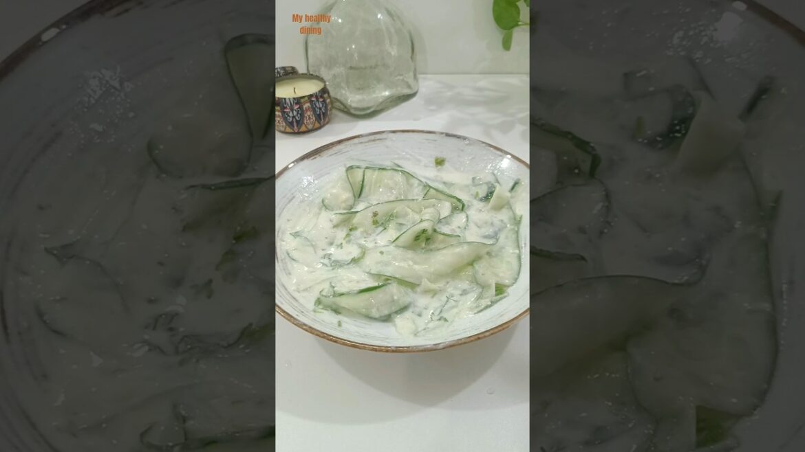 Creamy cucumber salad #recipe Creamy cucumber salad #recipe