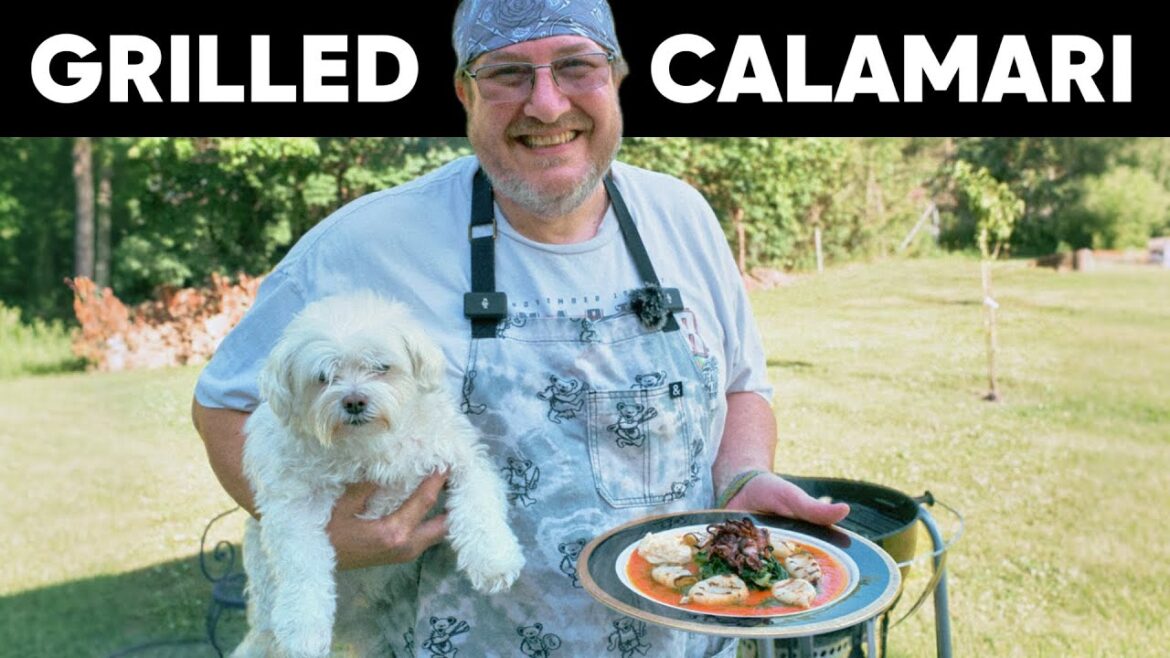 Medusa Grilled Calamari with Greens and Pomodoro Sauce Medusa Grilled Calamari with Greens and Pomodoro Sauce