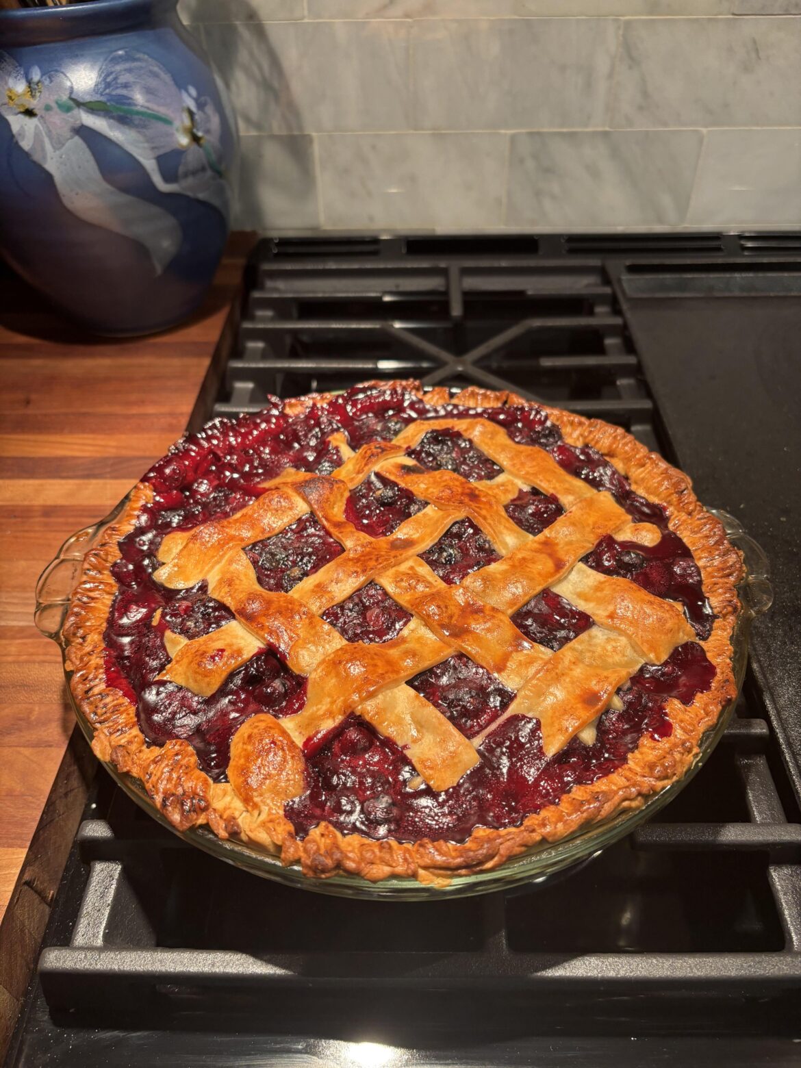 First time baking blueberry pie!