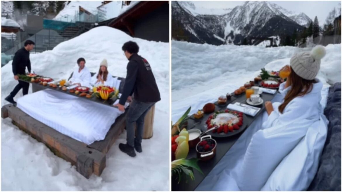 Outdoor breakfast with the stunning view of Italian Alps: Viral video shows dreamy crossover | Travel