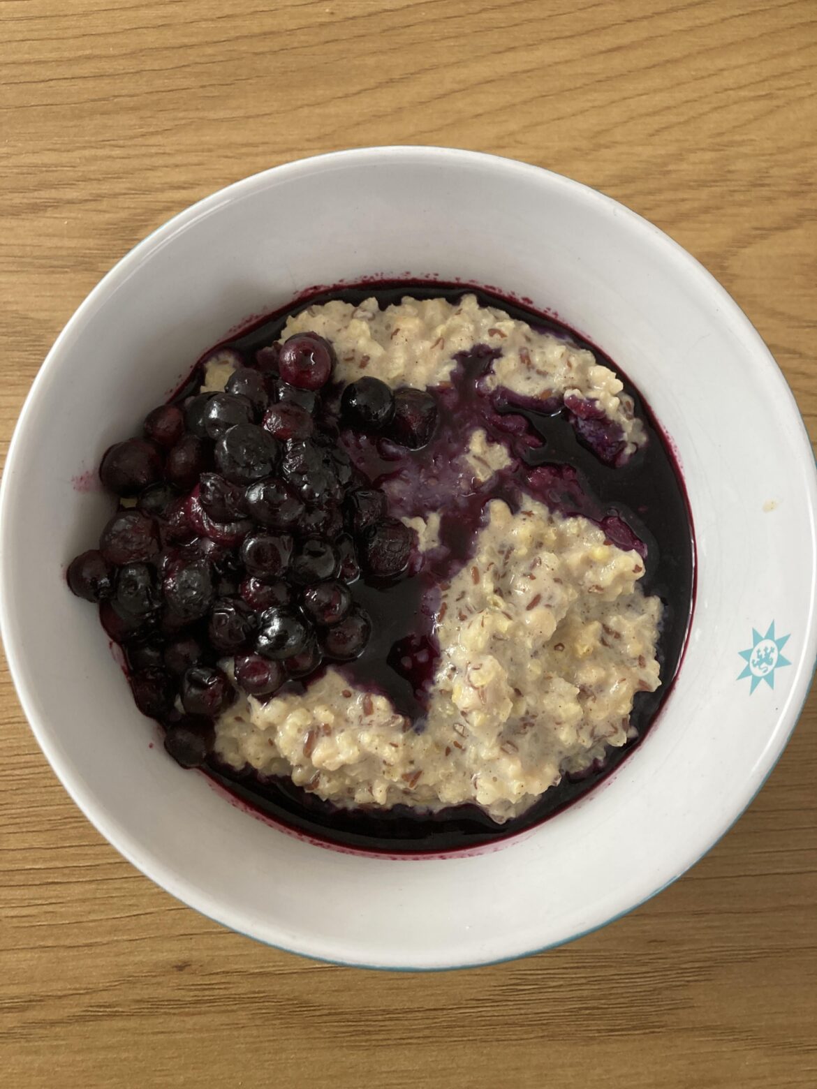 Porridge made with millet and minced soy for protein!
