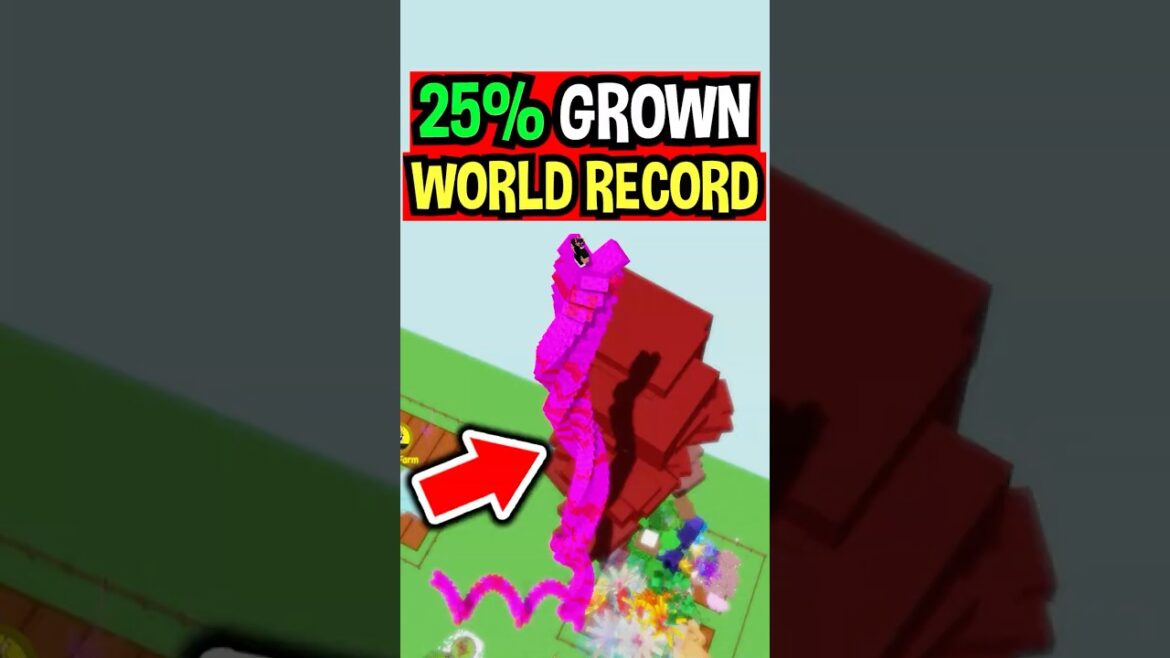 25% GROWN WORLD RECORD in Roblox Grow a Garden..