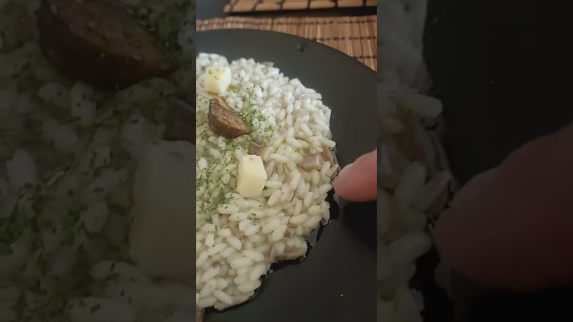 Special of the day 26th of July - Italian mushroom risotto and oven baked Portobello mushroom