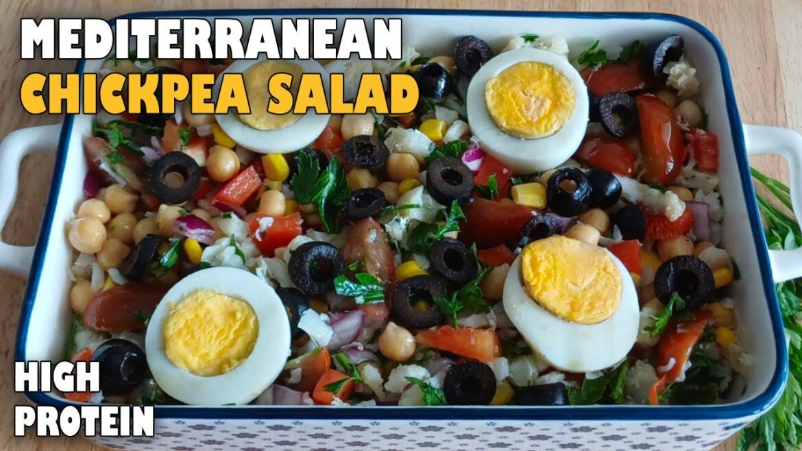 The BEST Mediterranean Chickpea Salad - High Protein Recipe