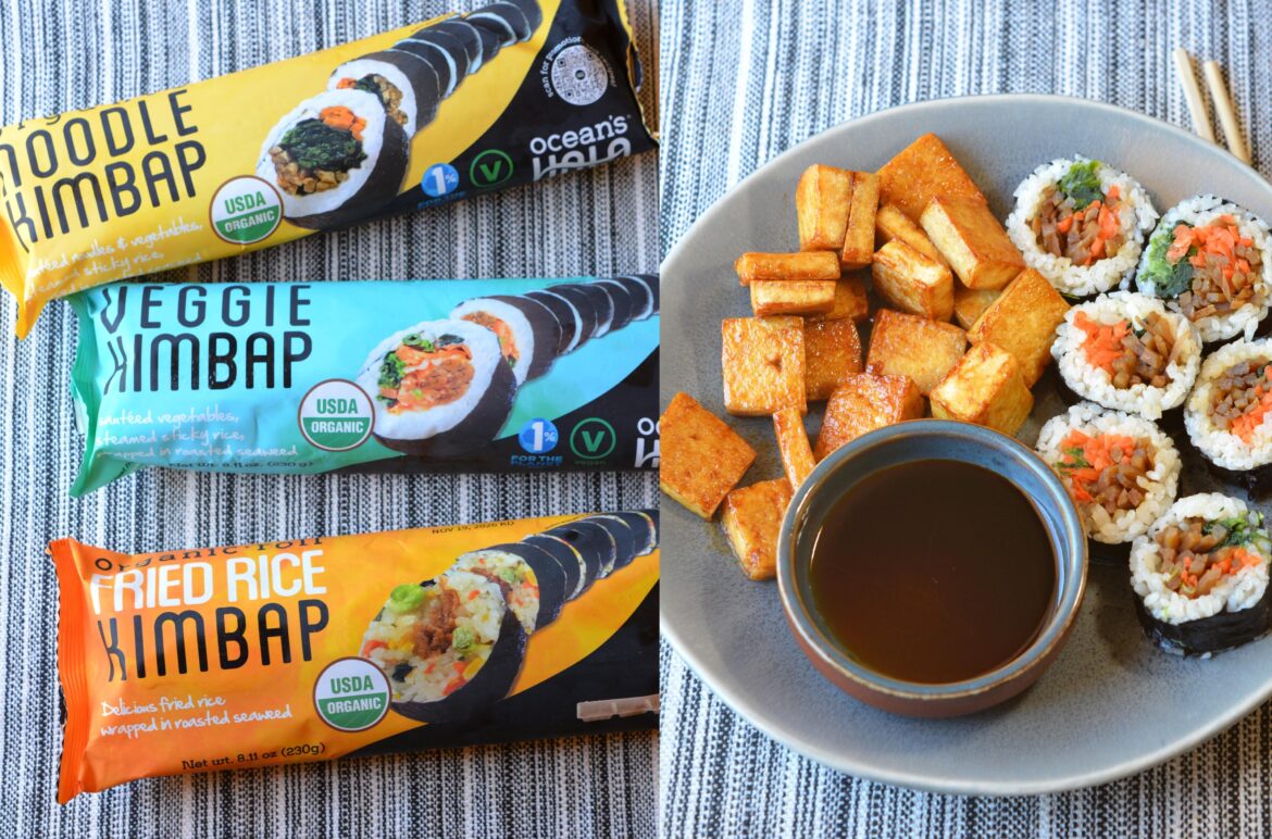 Found this kimbap at target. The blue one is 300 cal for the entire package. Makes a nice snack. 9 pieces per package.