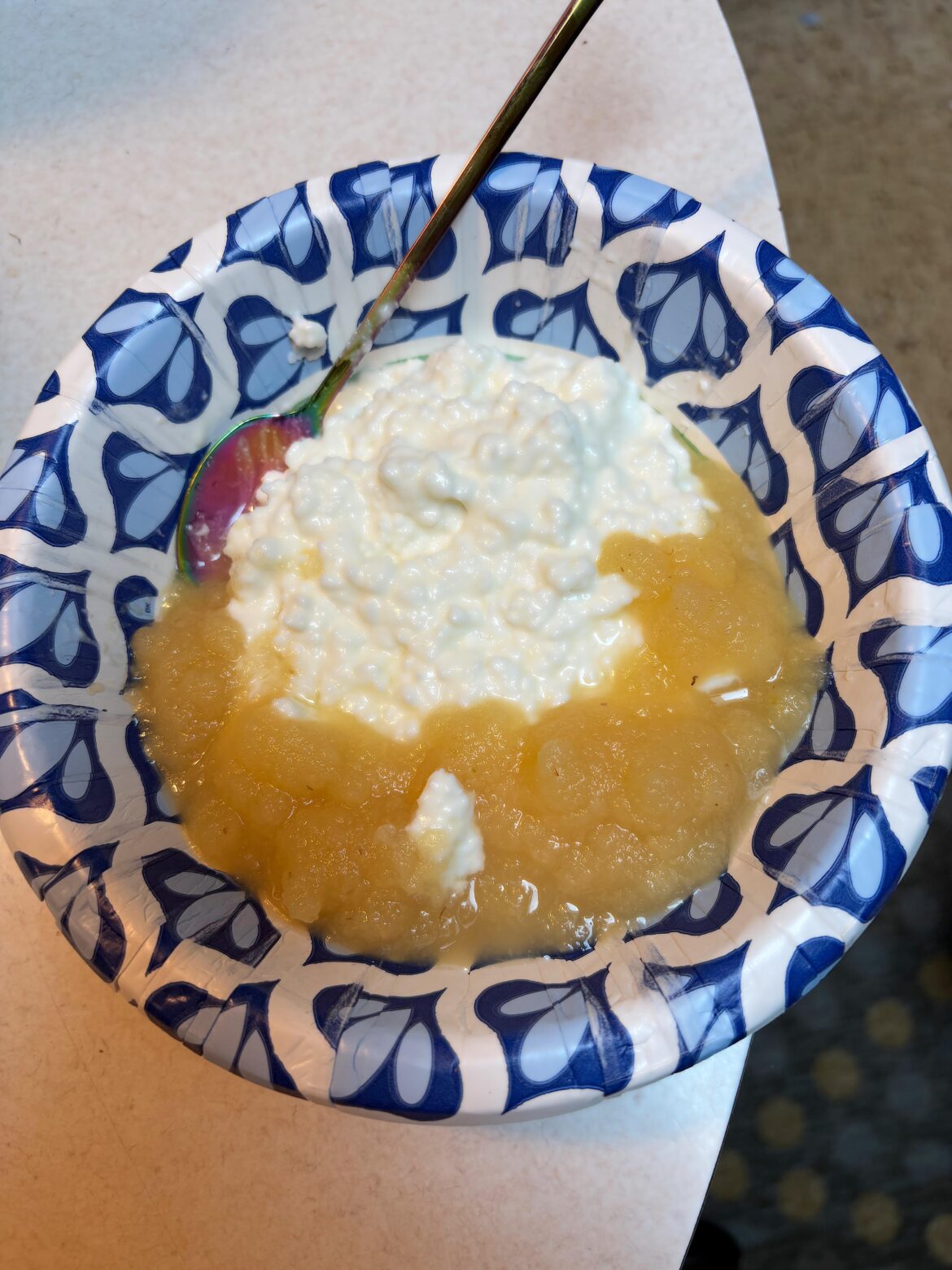 Coworkers said this is gross. Has no one else heard of apple sauce and cottage cheese together?