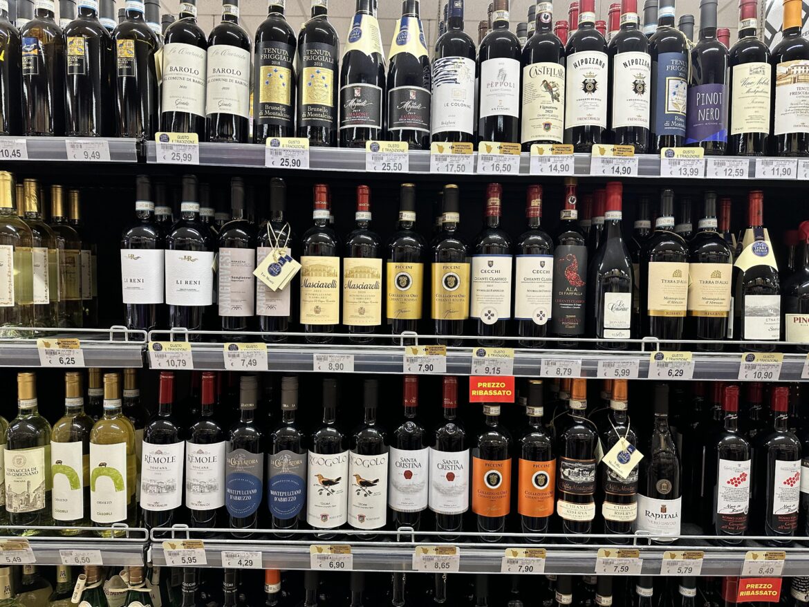 In Tuscany for a few days. This is the corner store selection.