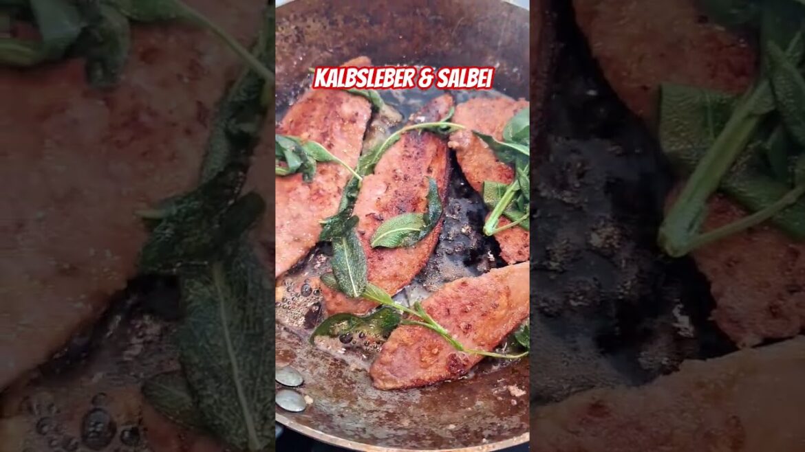 Kalbsleber, Salbei, Bratkartoffeln, Grüner Salat. Lecker! #papakocht # ...