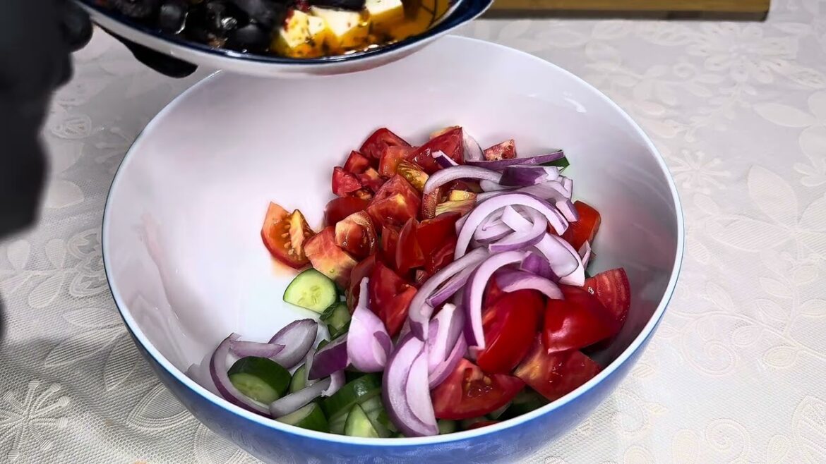Easy Greek Salad Recipe | Healthy & Fresh | No Talking ASMR