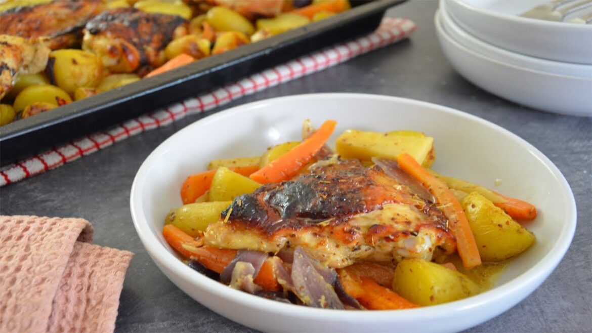 Honey Mustard Chicken Traybake Honey Mustard Chicken Traybake