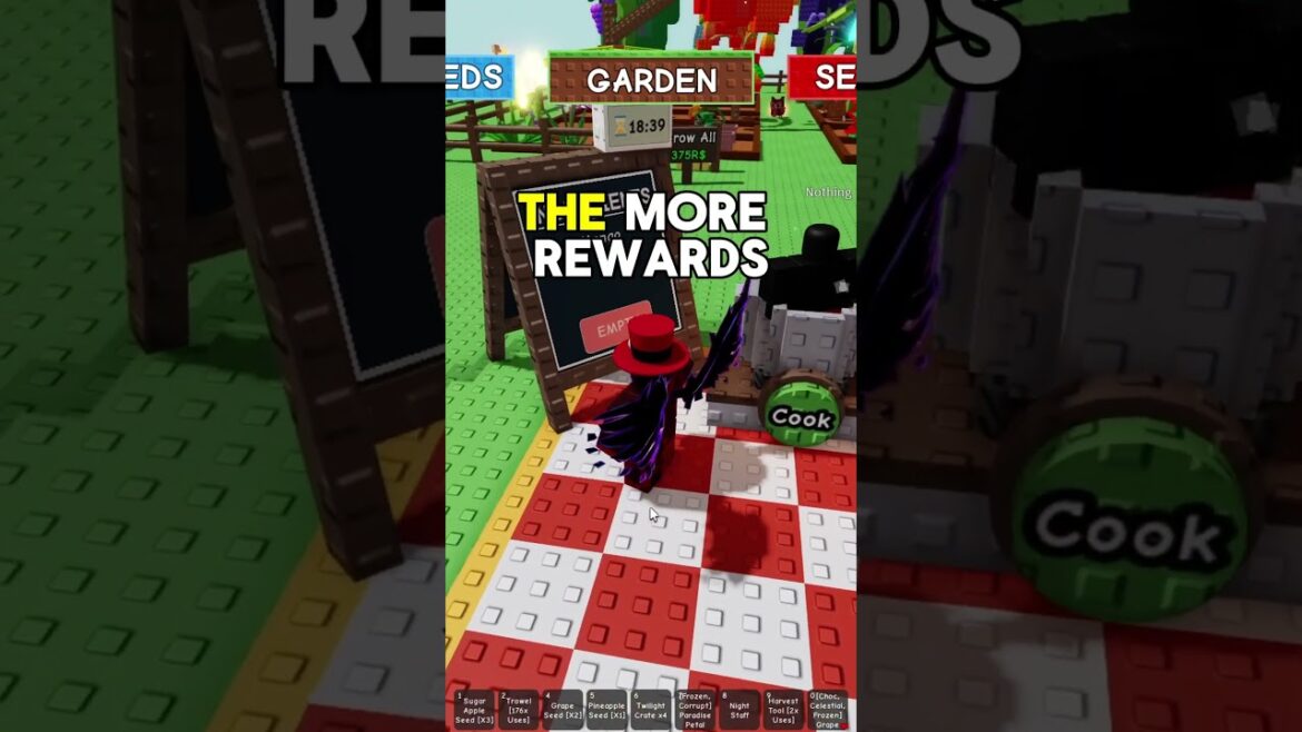 how to do the cooking update in grow a garden roblox