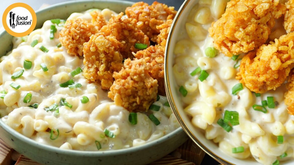 Mac & Cheese with Popcorn Chicken Back to School -Lunchbox Recipe by Food Fusion