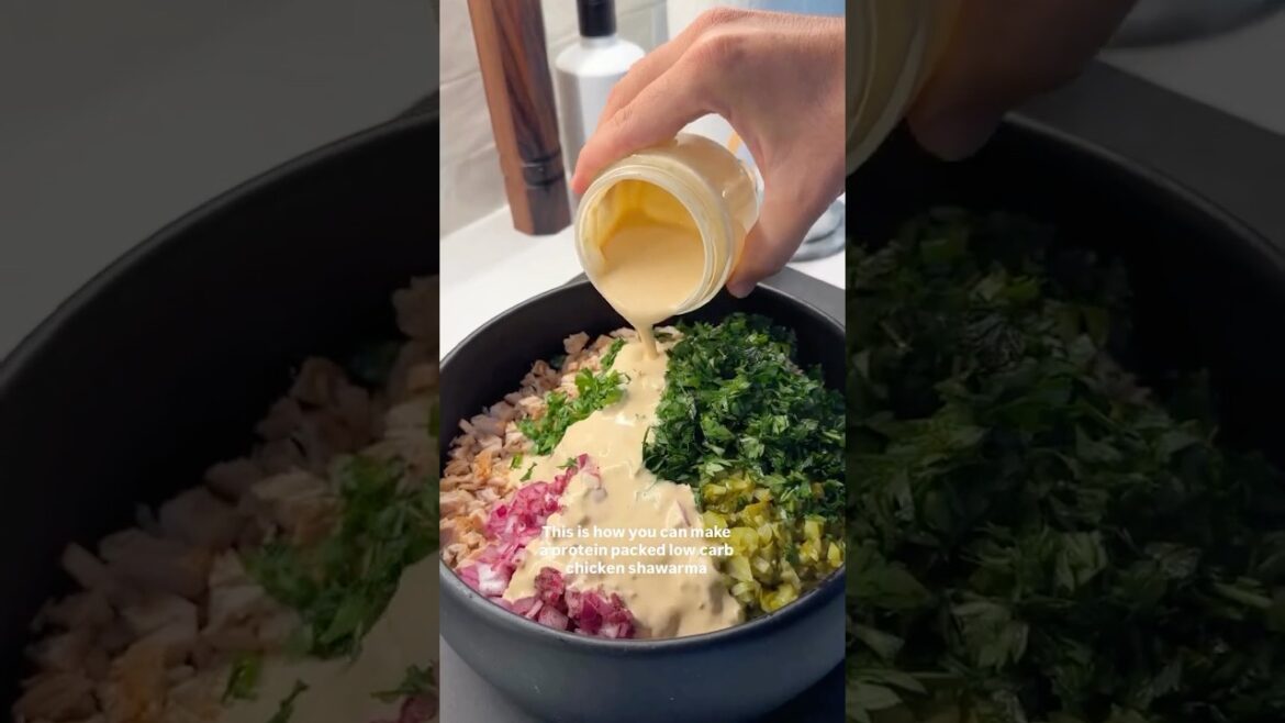 HIGH PROTEIN CHICKEN SHAWARMA CHICKEN SALAD