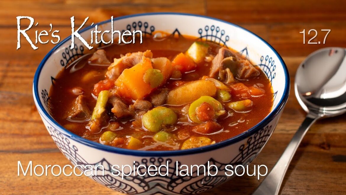 Moroccan spiced lamb soup