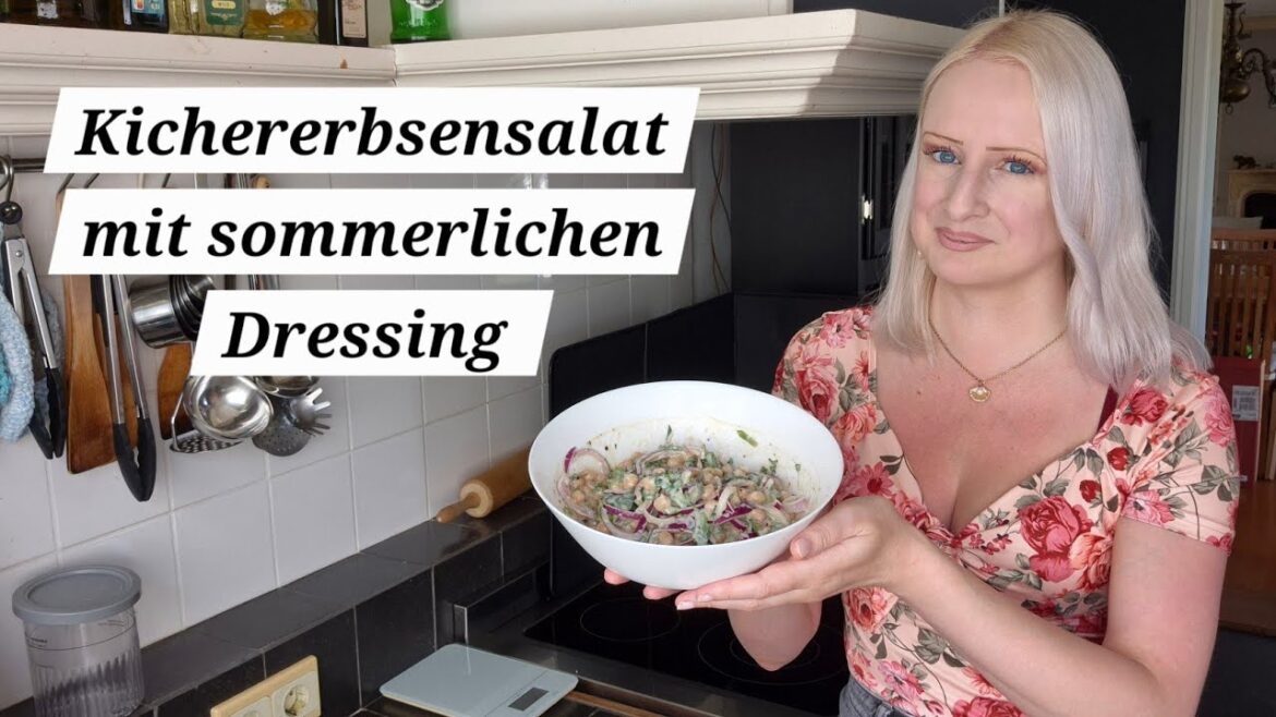 Vegan | Kichererbsensalat mit sommerlichen Dressing