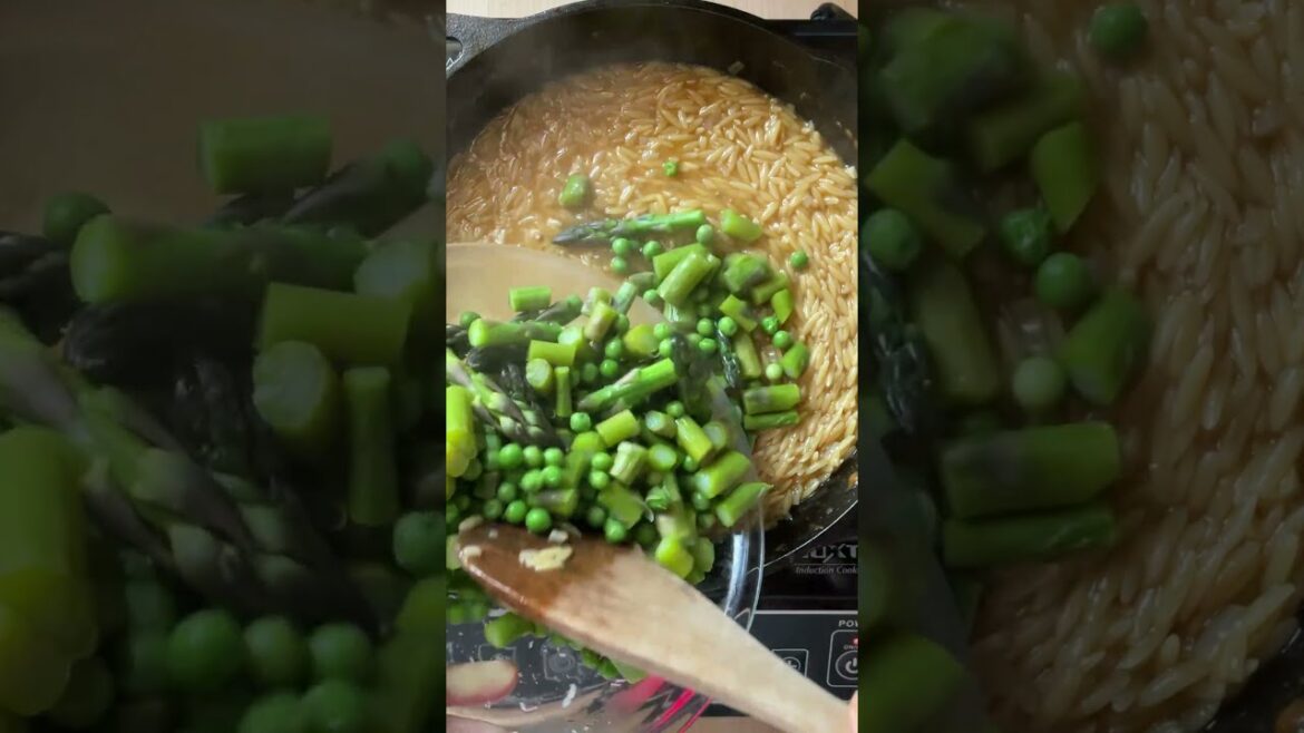 Want a quick, healthy side that’s not boring? Try this Orzo Risotto! (orzotto) #shorts #OrzoRisotto
