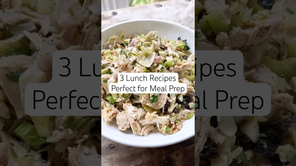 3 healthy lunch recipes perfect for meal prep! #shorts #lunchrecipe