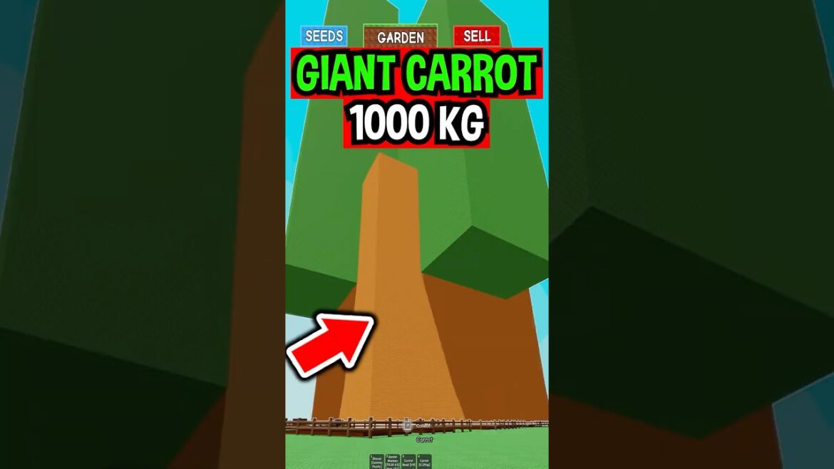 GIANT 1000 KG CARROT in Roblox Grow a Garden..