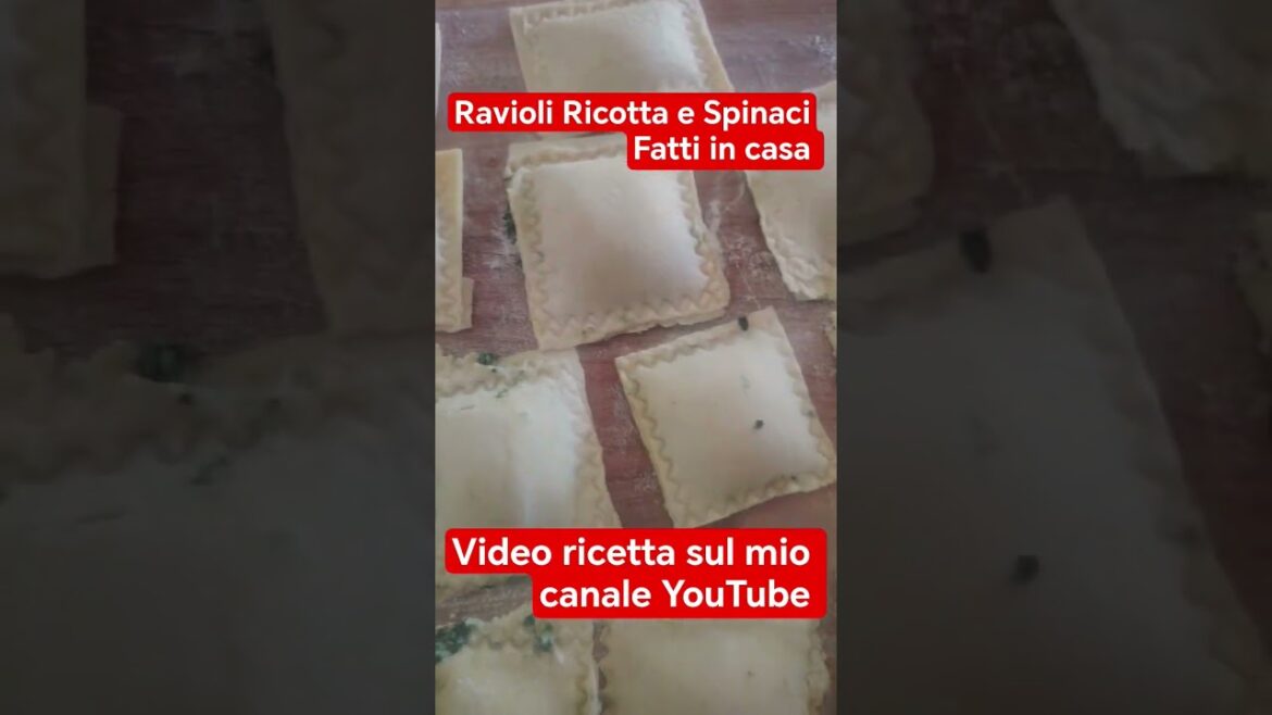 Ravioli Ricotta e Spinaci Fatti in casa #pasta #pastafresca #ravioli #food #perte