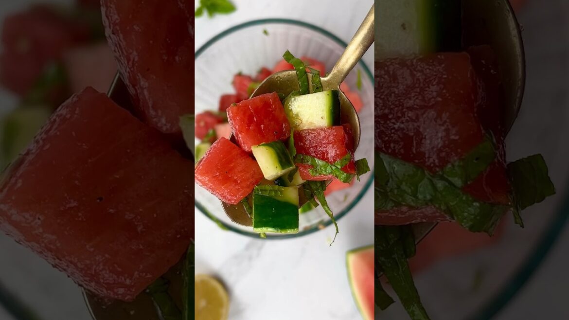 Watermelon Cucumber Salad