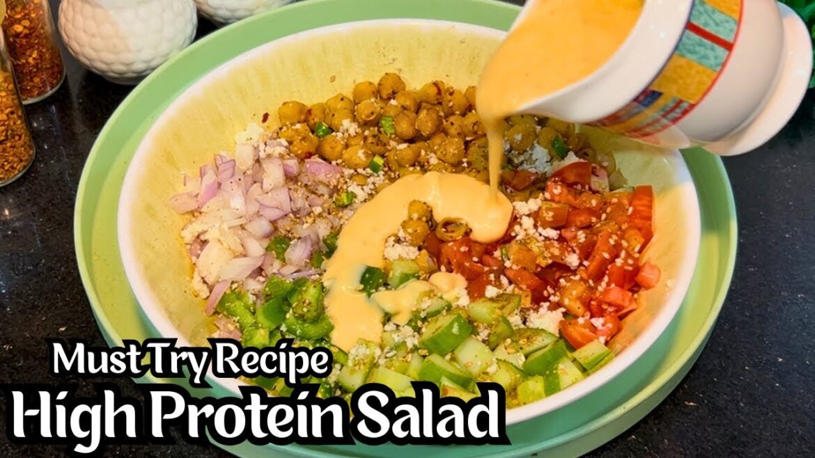 प्रोटीन से भरपूर सलाद रेसिपी | Protein Rich Salad for Weight Loss | High Protein Chickpea Salad