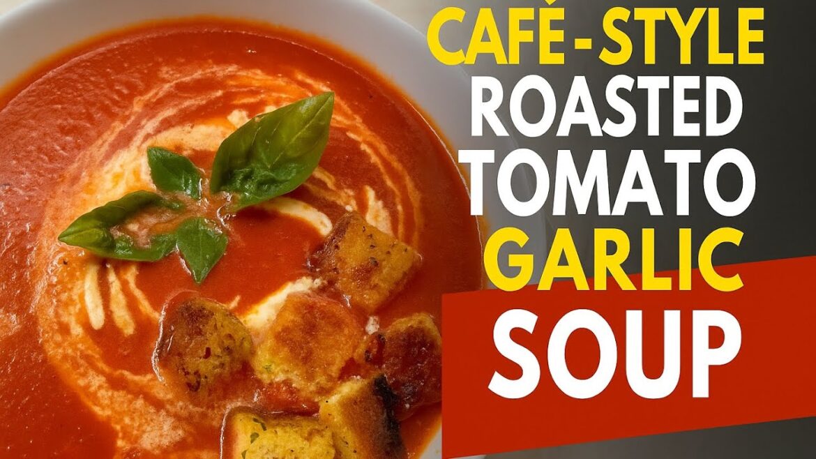 Healthy Roasted Tomato Garlic Soup | Café-Style Roasted Tomato Garlic Soup | Better Than Restaurant