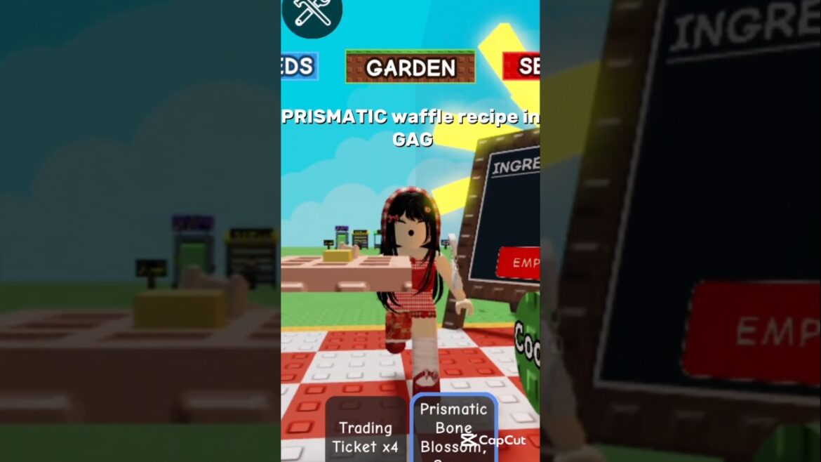 PRISMATIC waffle recipe in Grow a garden #roblox #growagarden #trending #fyp