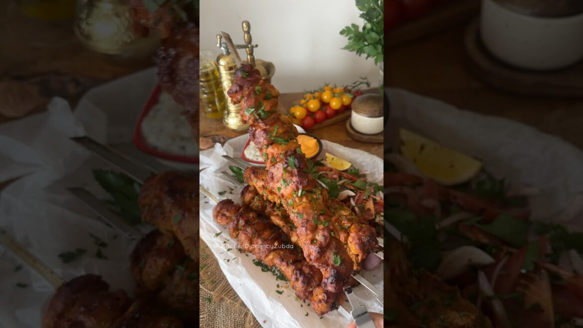 Turkish Chicken Kebabs! With Turkish Salad