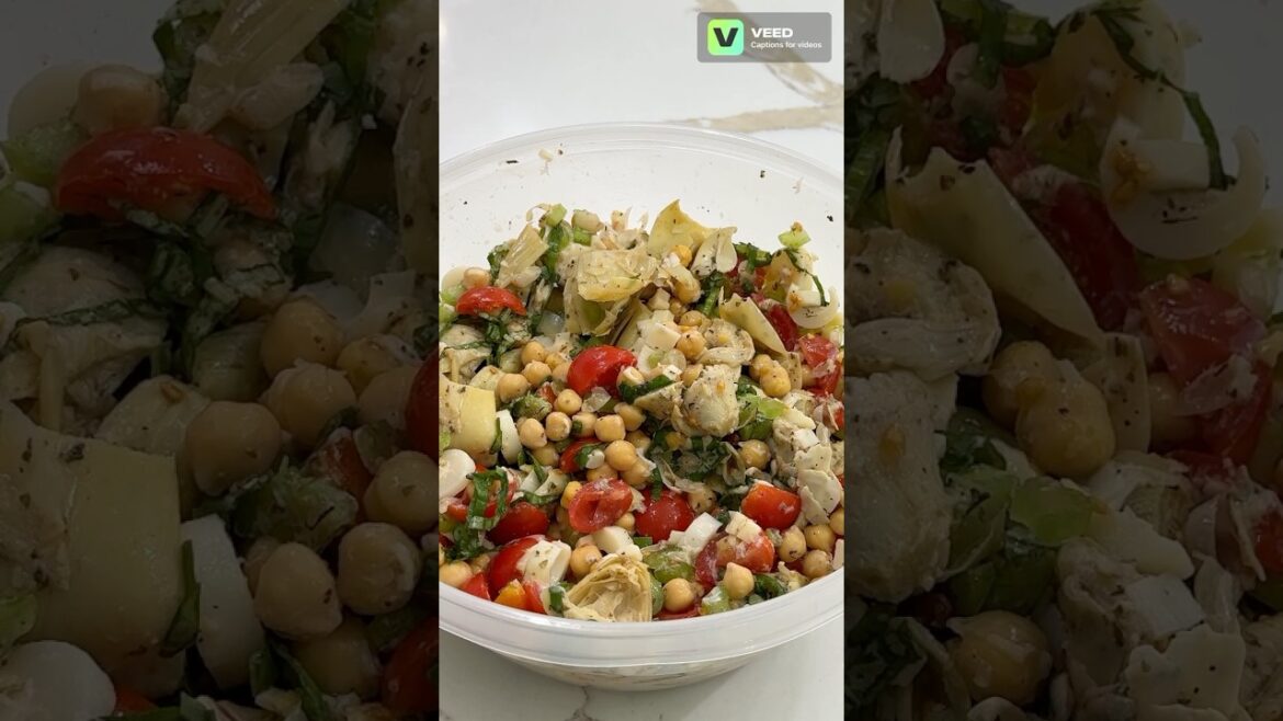 Artichoke Salad Perfection! #artichoke #salad #easy #refreshing