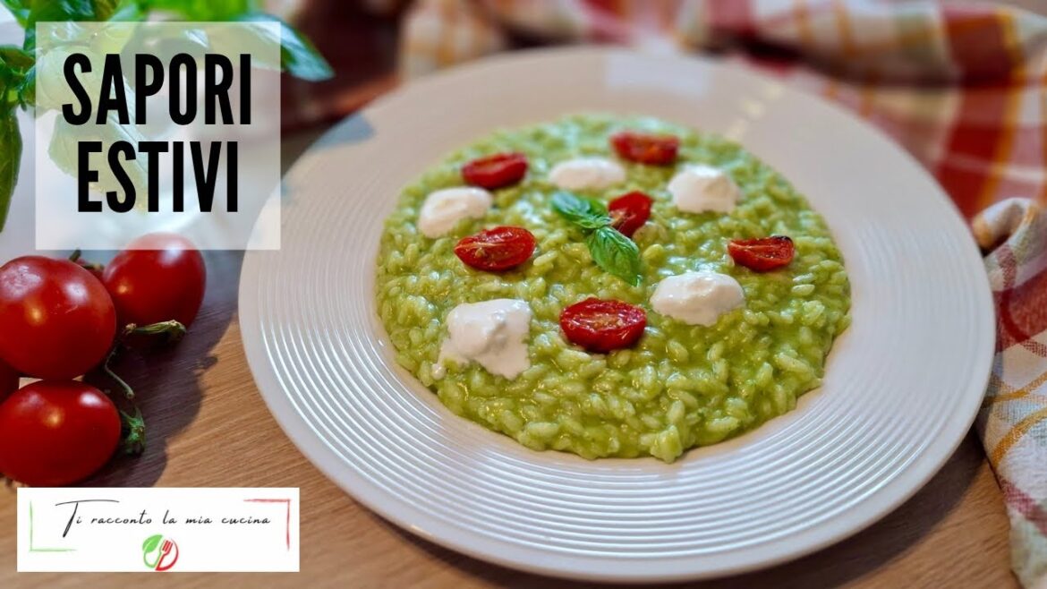RISOTTO AL PESTO | Con pomodorini confit e stracciatella di burrata…una ricetta speciale!