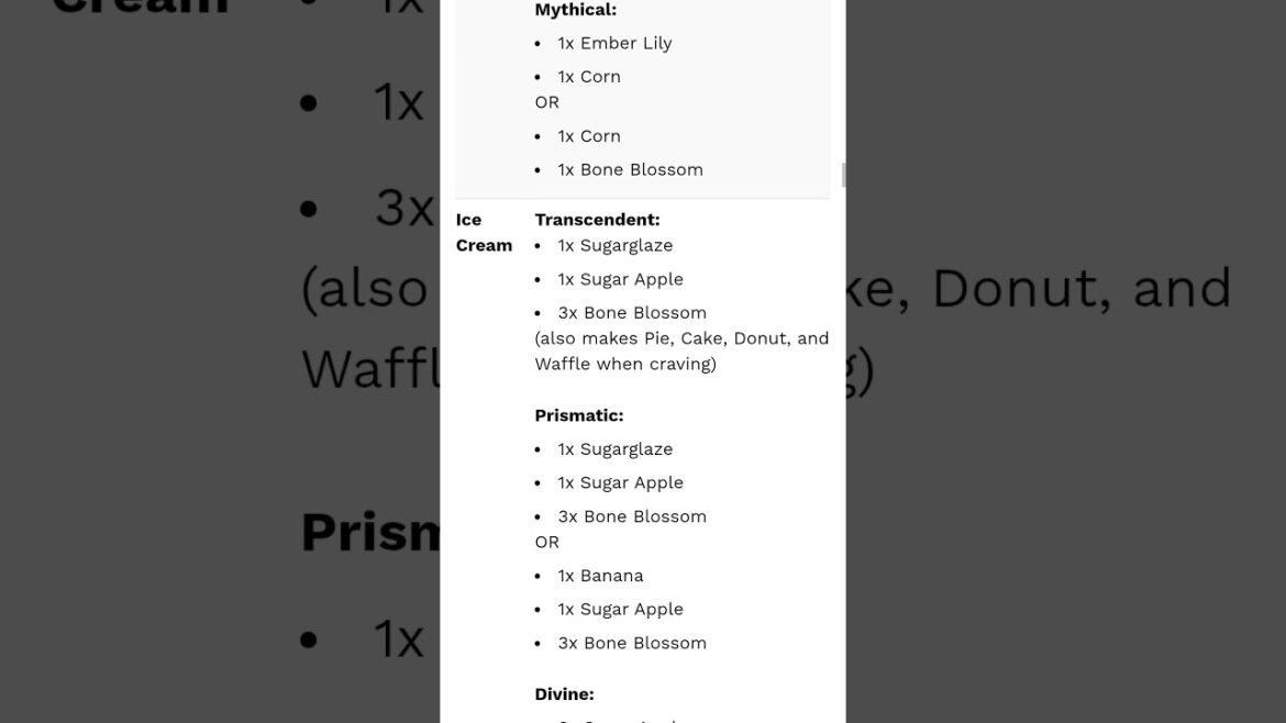 All the recipes for grow a garden #gag #roblox