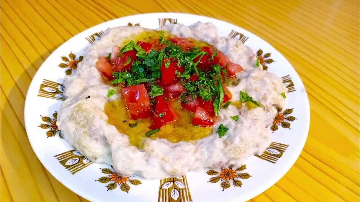 Mutabbal is a homemade appetizer made from baked eggplants.