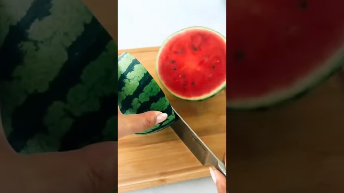 Watermelon salad with feta, mint, red onion and fresh lime. It’s a perfect summer salad