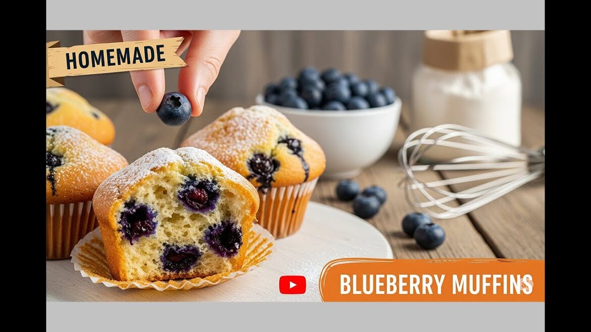 Fluffy Blueberry Muffins from Scratch (Moist & Easy Recipe)