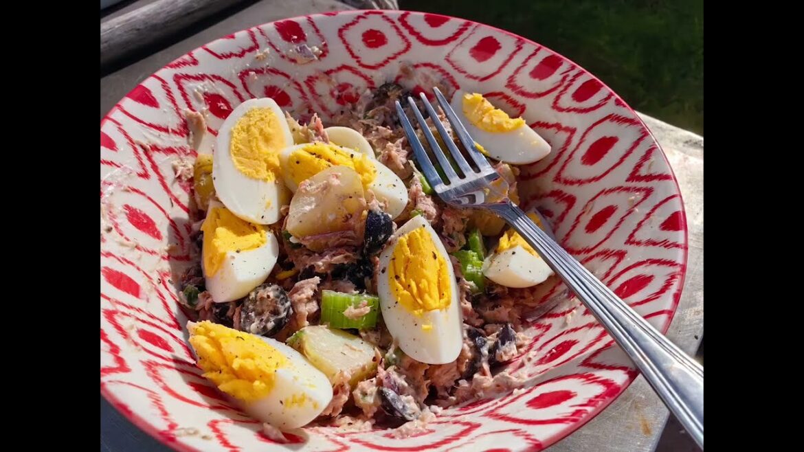 High Protein, quick & easy Tuna Nicoise salad