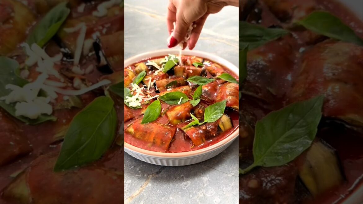 Cheese Stuffed Eggplant Rolls