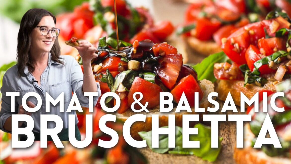 Easy TOMATO BRUSCHETTA on Crostini