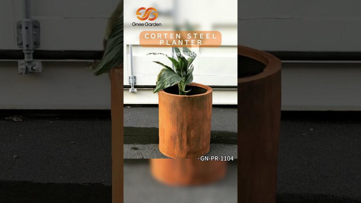 DIY Vegetable Garden with Rustic Steel Planters #cortensteel #planter #garden  #home #diy