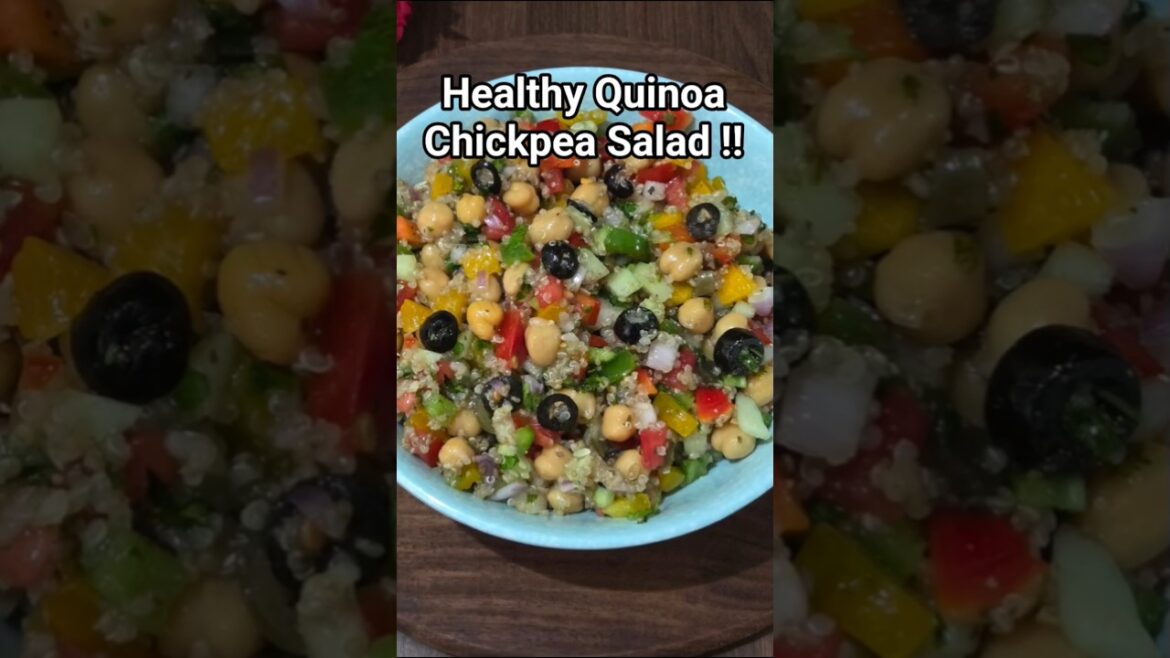 Healthy and Tasty Quinoa Chickpea Salad #shorts #thekitchenbeats24 #healthy #salad