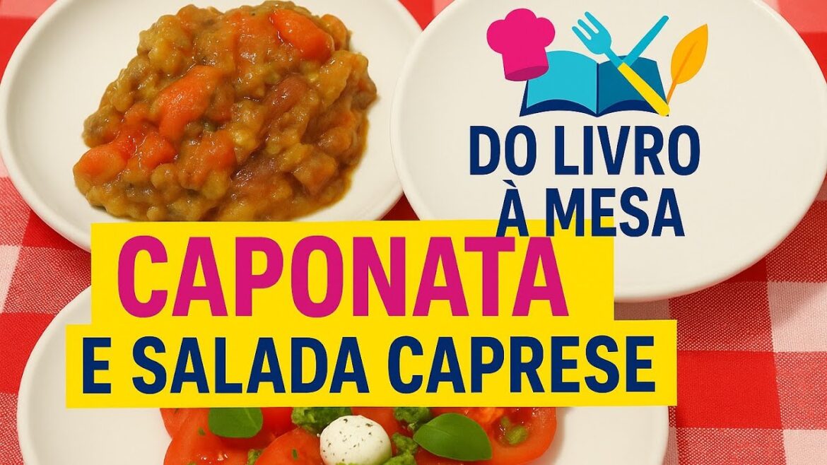 Caponata e Salada Caprese para o almoço de Dia dos Pais. Caponata e Salada Caprese para o almoço de Dia dos Pais.