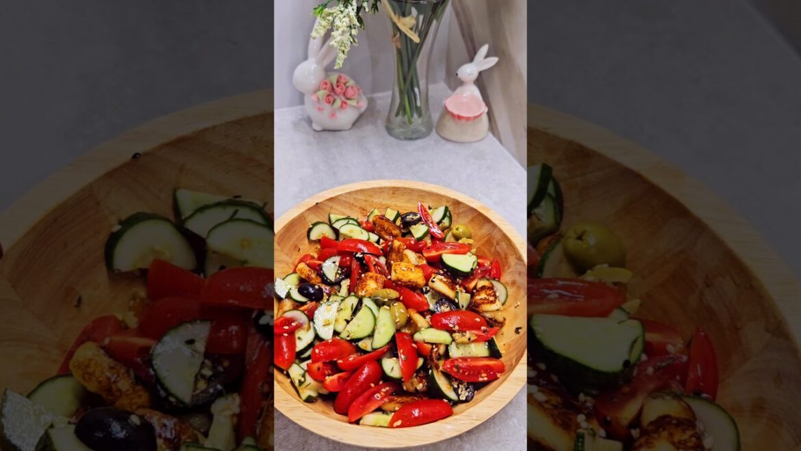 Grilled Halloumi Salad #food #salad #healthy #delicious